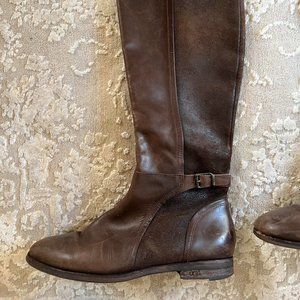 UGG Knee High Riding Style Brown Leather Boots